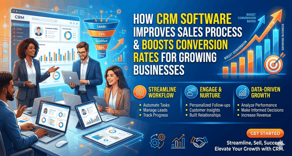 How CRM Software Improves Sales Process & Boosts Conversion Rates for Growing Businesses